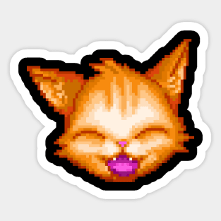 HappyCat Pixel Art Sticker